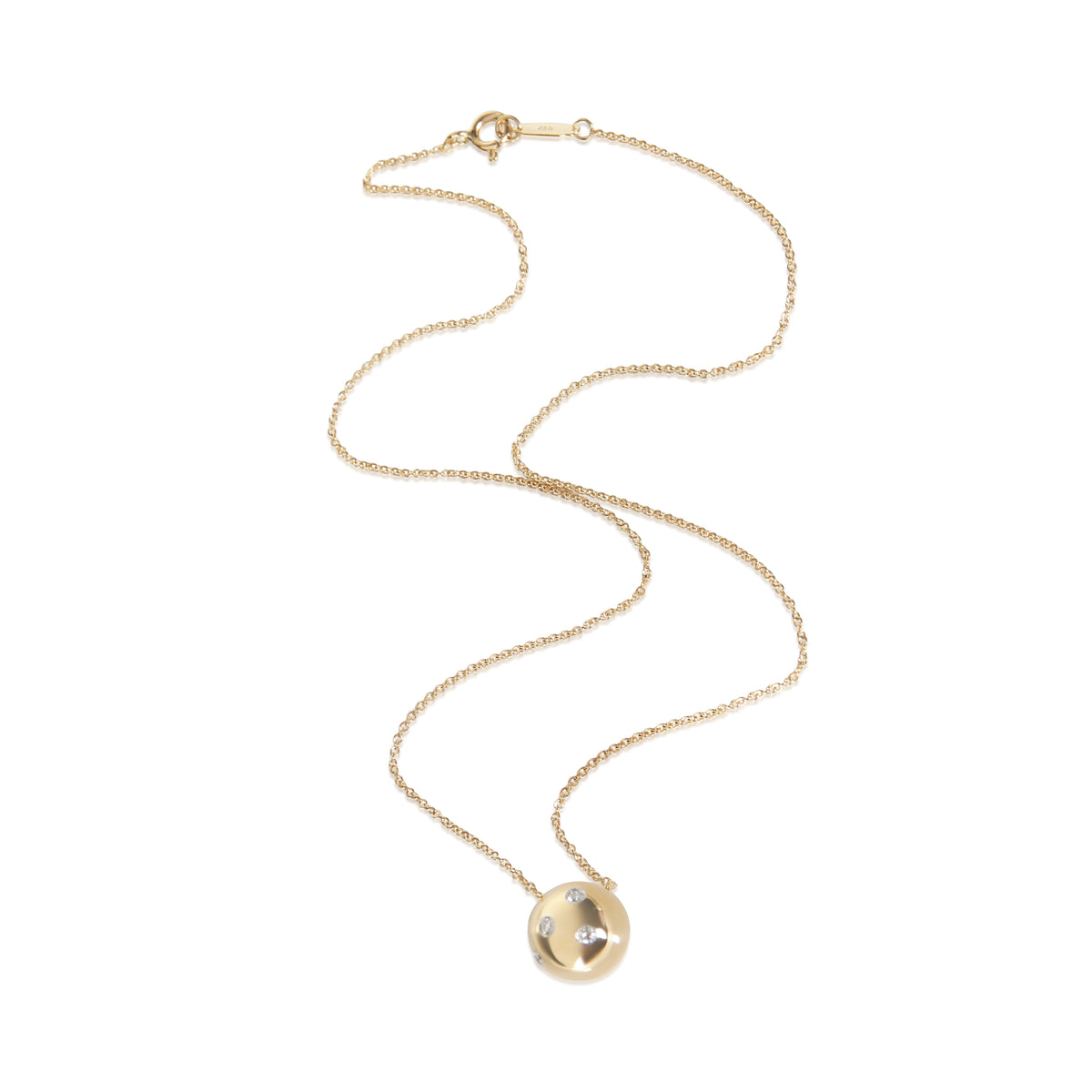 Tiffany & Co. Yellow Gold & Platinum Diamond Etoile Pendant 3