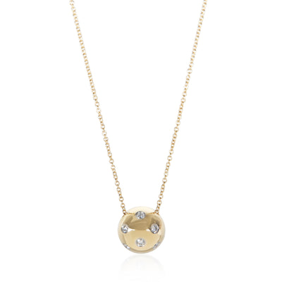 Tiffany & Co. Yellow Gold & Platinum Diamond Etoile Pendant fv