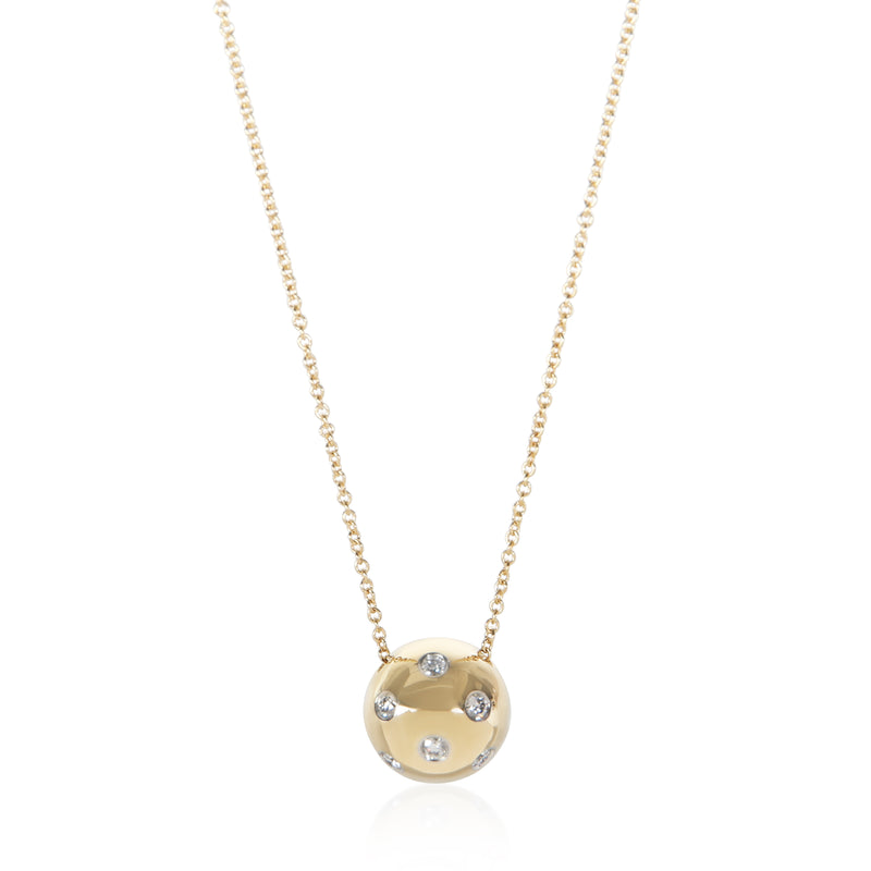 Tiffany & Co. Yellow Gold & Platinum Diamond Etoile Pendant fv