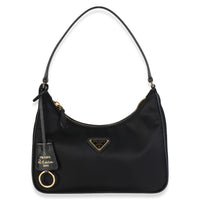 Prada Black Re Nylon Saffiano Mini Re Edition 2005 Bag Handbag fv