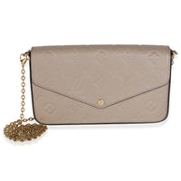 Louis Vuitton Turtledove Monogram Empreinte Felicie Pochette Handbag 2