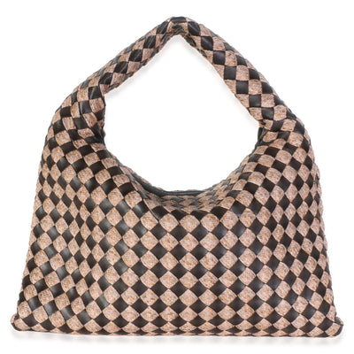 Bottega Veneta Fondant Natural Nappa Raffia Intrecciato Small Hop Hobo Handbag id