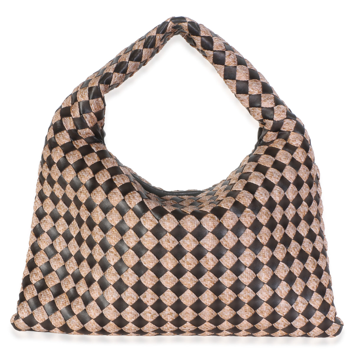 Bottega Veneta Fondant Natural Nappa Raffia Intrecciato Small Hop Hobo Handbag id