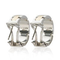 Tiffany & Co. Yellow Gold & Sterling Silver Vintage Flat Link Hoop Earrings 3