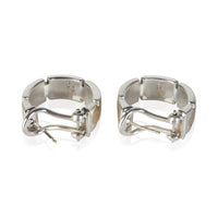 Tiffany & Co. Yellow Gold & Sterling Silver Vintage Flat Link Hoop Earrings 4