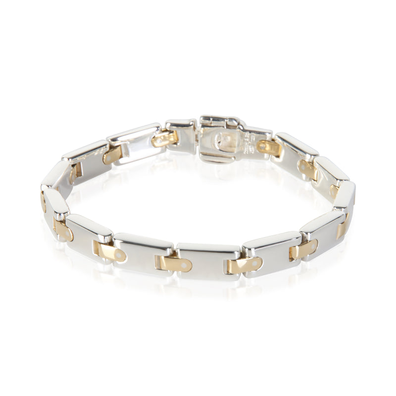 Tiffany & Co. Yellow Gold & Sterling Silver Vintage Flat Link Bracelet fv