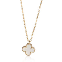 Van Cleef & Arpels Yellow Gold Mother Of Pearl Sweet Alhambra Pendant fv