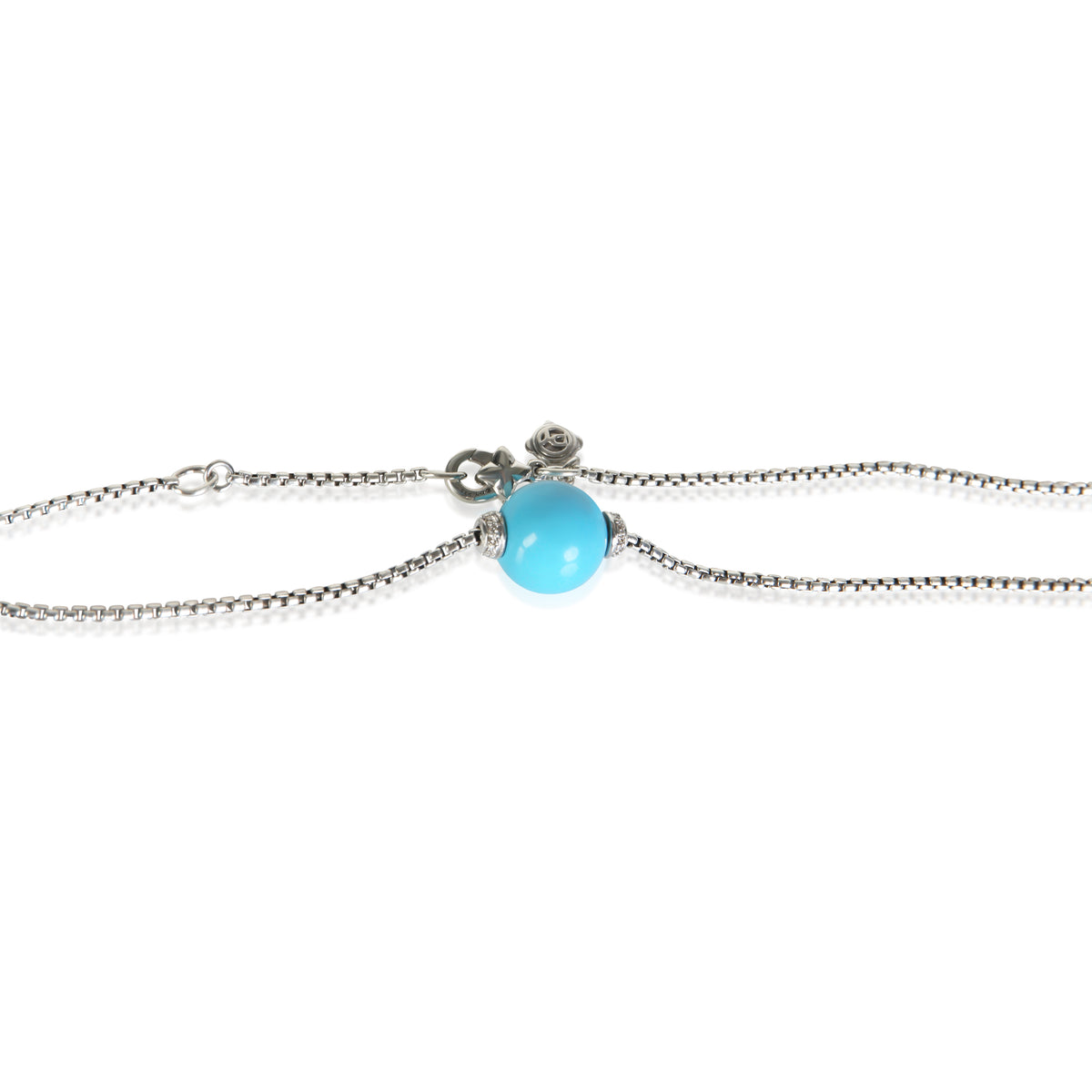 David Yurman Sterling Silver Diamond Solari Necklace 2