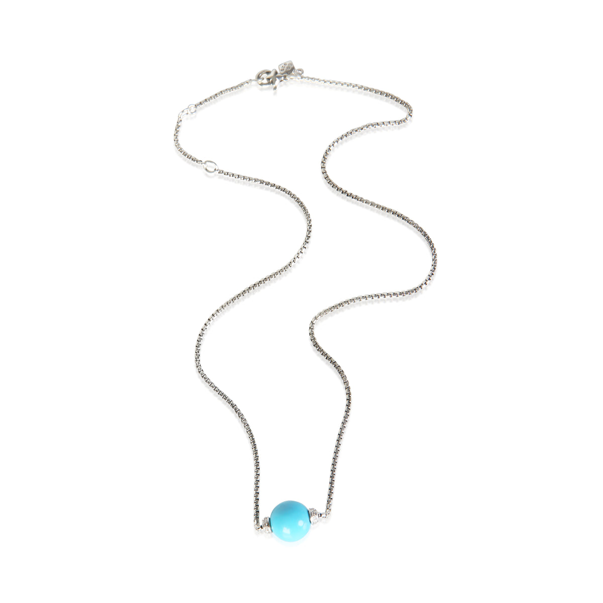 David Yurman Sterling Silver Diamond Solari Necklace 3