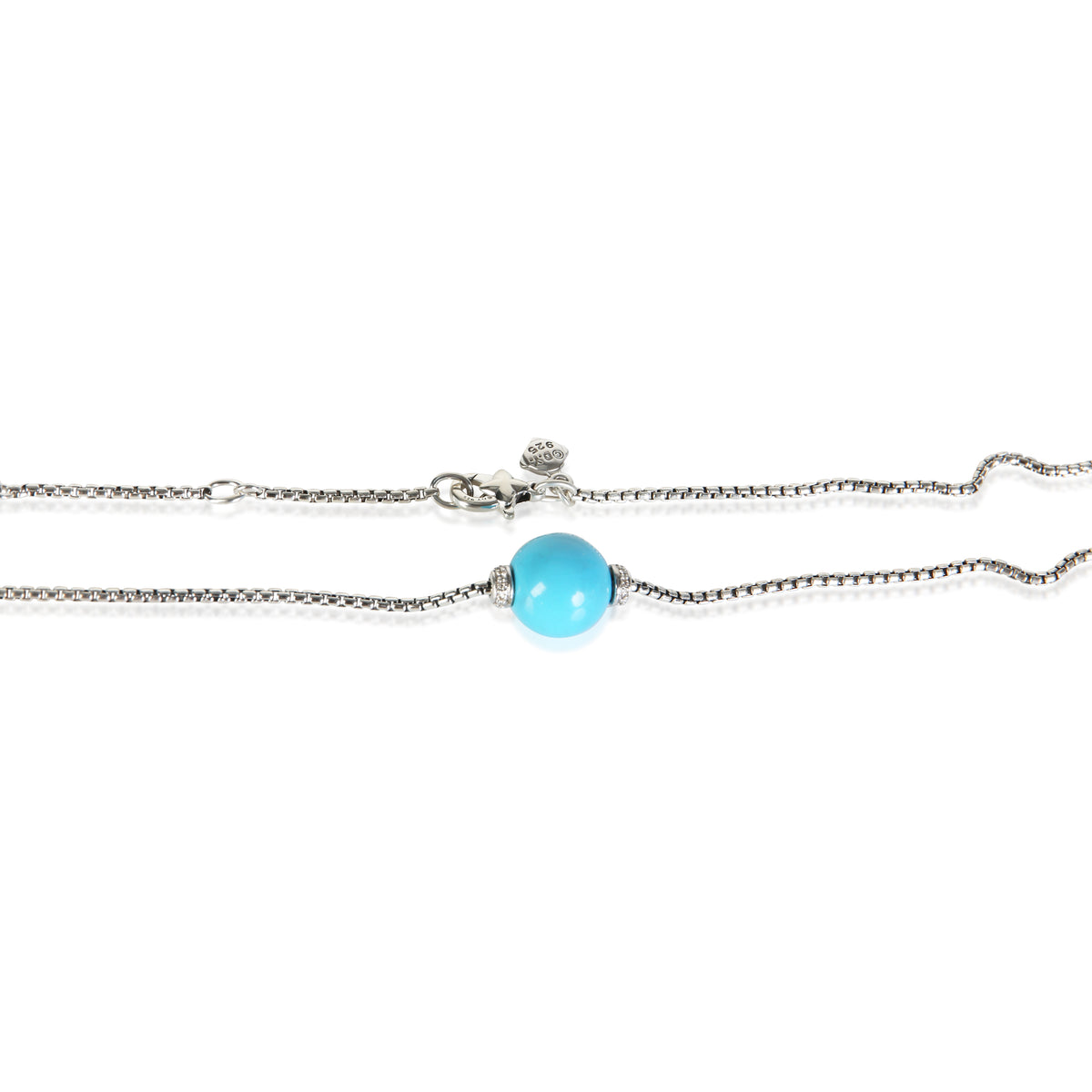 David Yurman Sterling Silver Diamond Solari Necklace 4