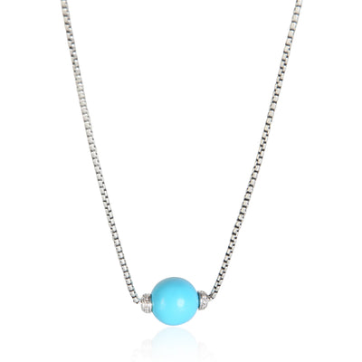 David Yurman Sterling Silver Diamond Solari Necklace fv