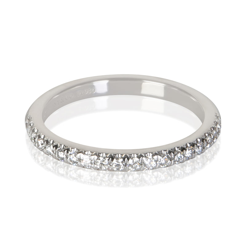 Tiffany & Co. Platinum Diamond Soleste Half Eternity Band fv