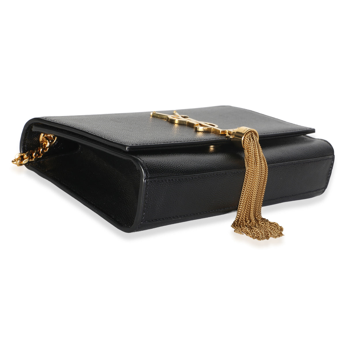 Saint Laurent Black Grain De Poudre Small Classic Kate Tassel Satchel Handbag 7