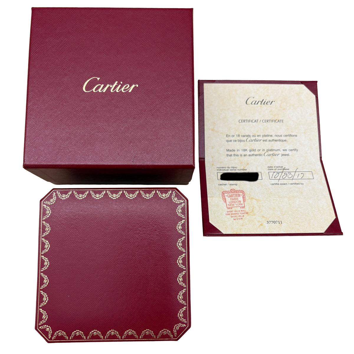 Cartier Rose Gold Love Bracelet box