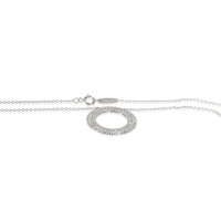 Tiffany & Co. White Gold Diamond Metro Circle Pendant 2