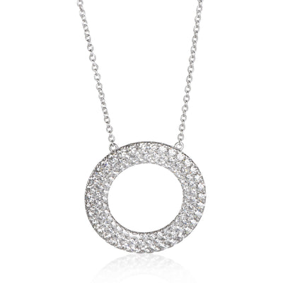 Tiffany & Co. White Gold Diamond Metro Circle Pendant fv