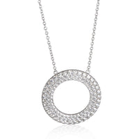 Tiffany & Co. White Gold Diamond Metro Circle Pendant fv