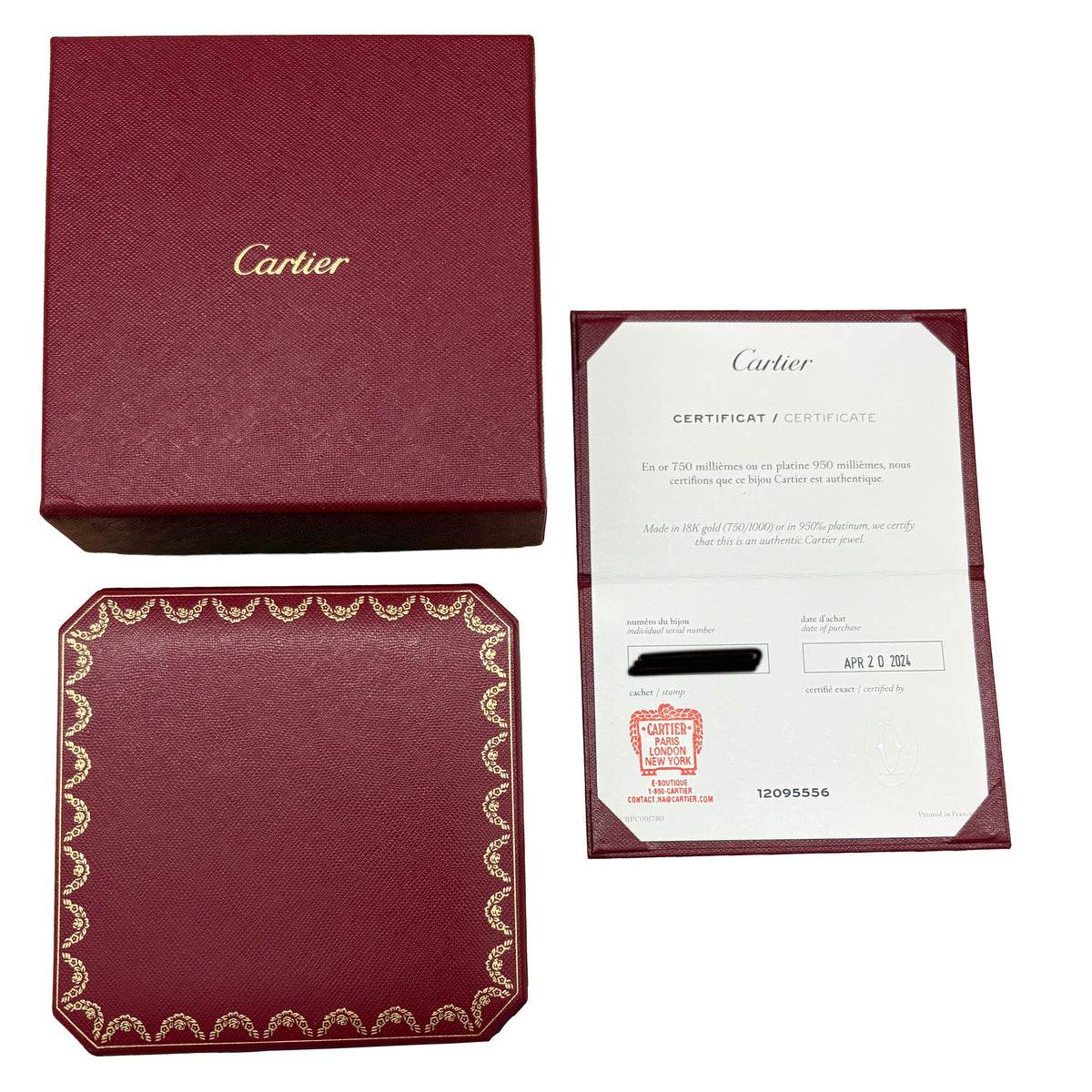 Cartier Yellow Gold Diamond Love Pendant box