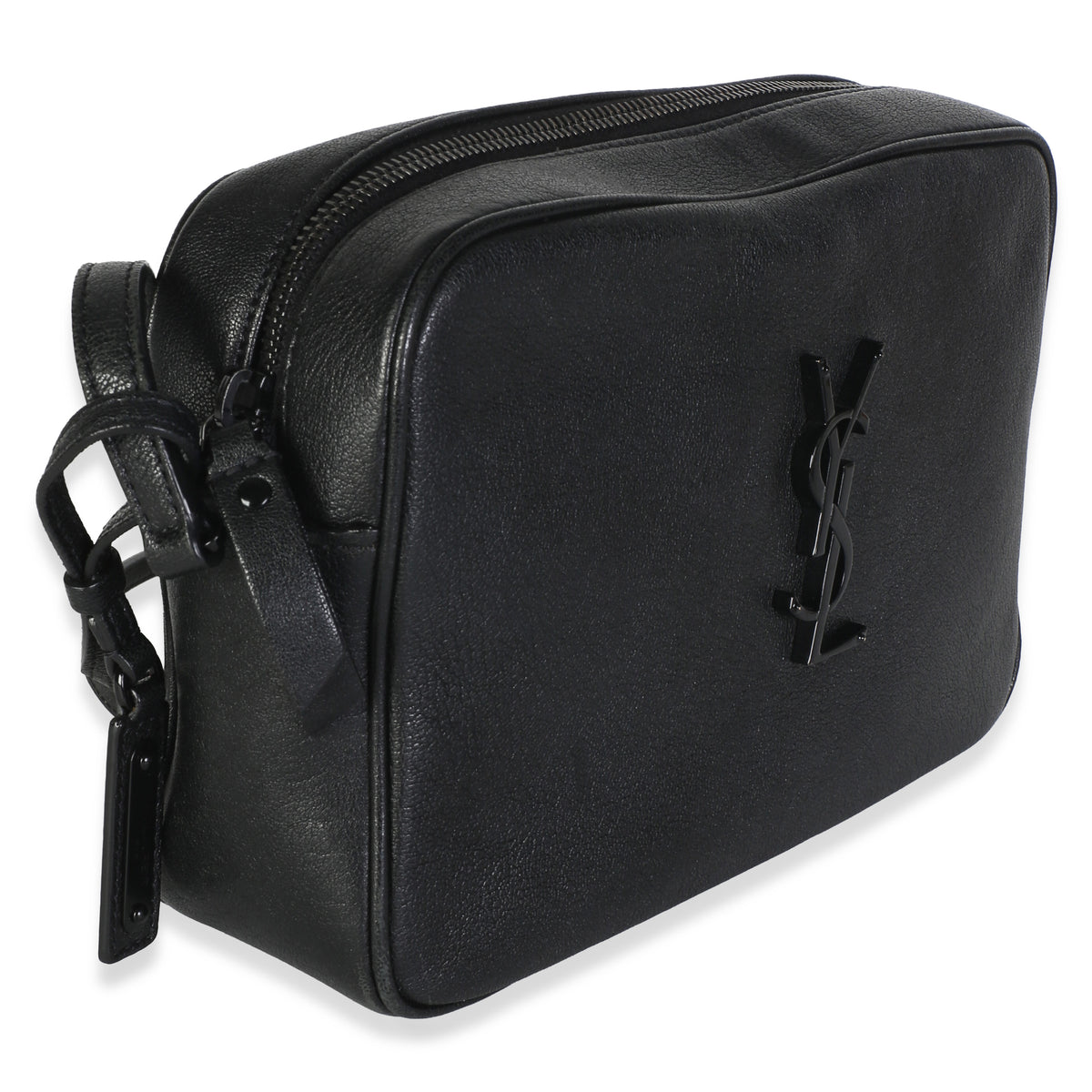 Saint Laurent Black Calfskin Monogram Lou Camera Bag Handbag 3