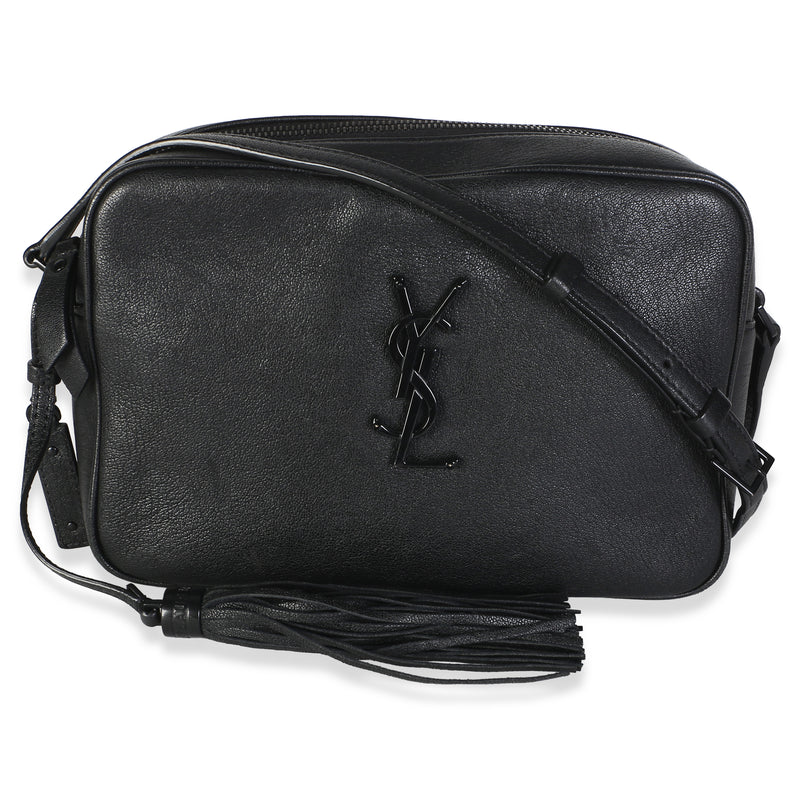 Saint Laurent Black Calfskin Monogram Lou Camera Bag Handbag id
