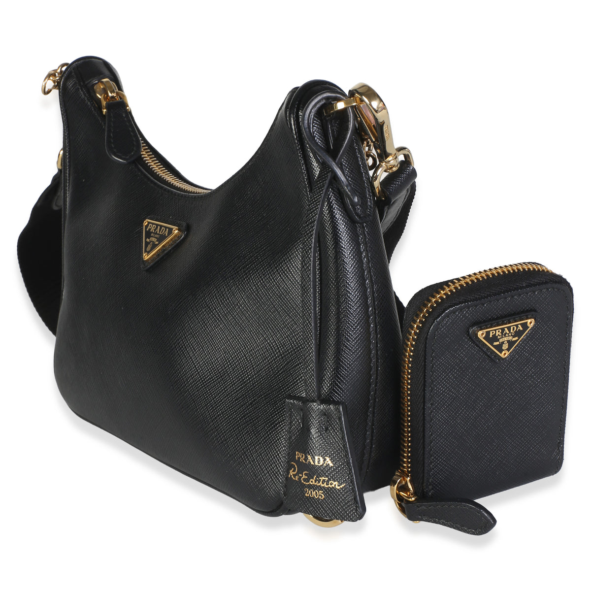 Prada Black Saffiano Re Edition 2005 Shoulder Bag Handbag 2
