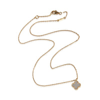 Van Cleef & Arpels Yellow Gold Mother Of Pearl Sweet Alhambra Pendant 5