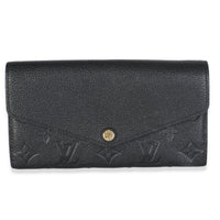Louis Vuitton Black Monogram Empreinte Sarah Wallet Wallet fv