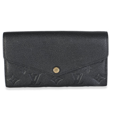 Louis Vuitton Black Monogram Empreinte Sarah Wallet Wallet id