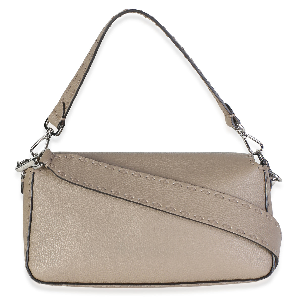 Fendi Tan Roma Selleria Nappa Sintetica Tape Stitch Baguette NM Handbag 4