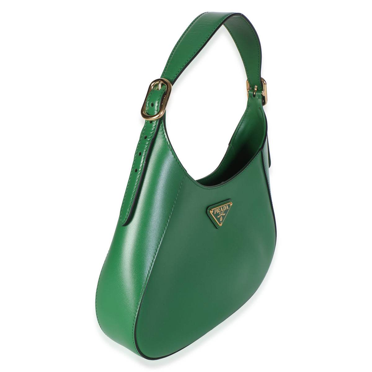 Prada Green Box Calf Shoulder Bag Handbag 3