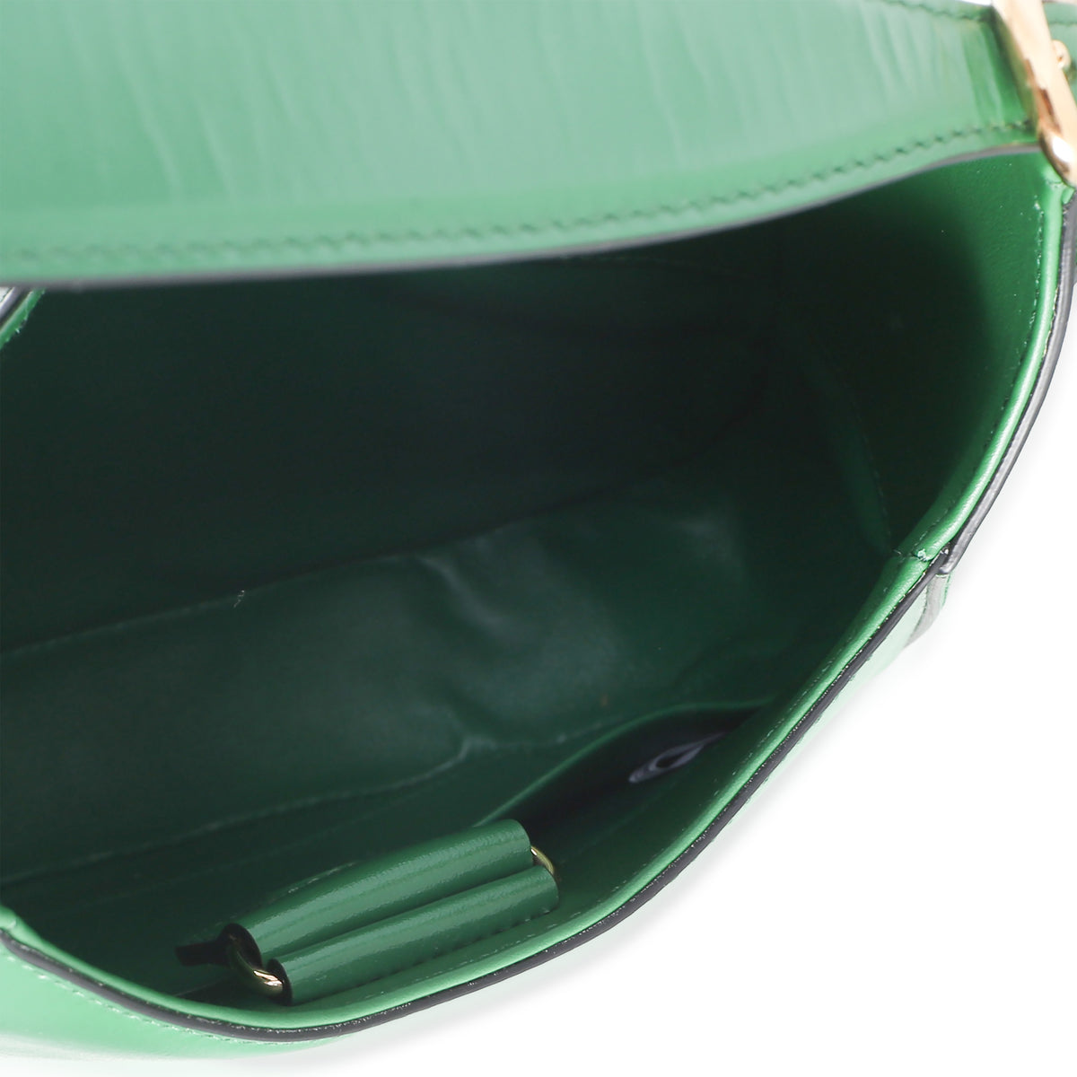 Prada Green Box Calf Shoulder Bag Handbag 8