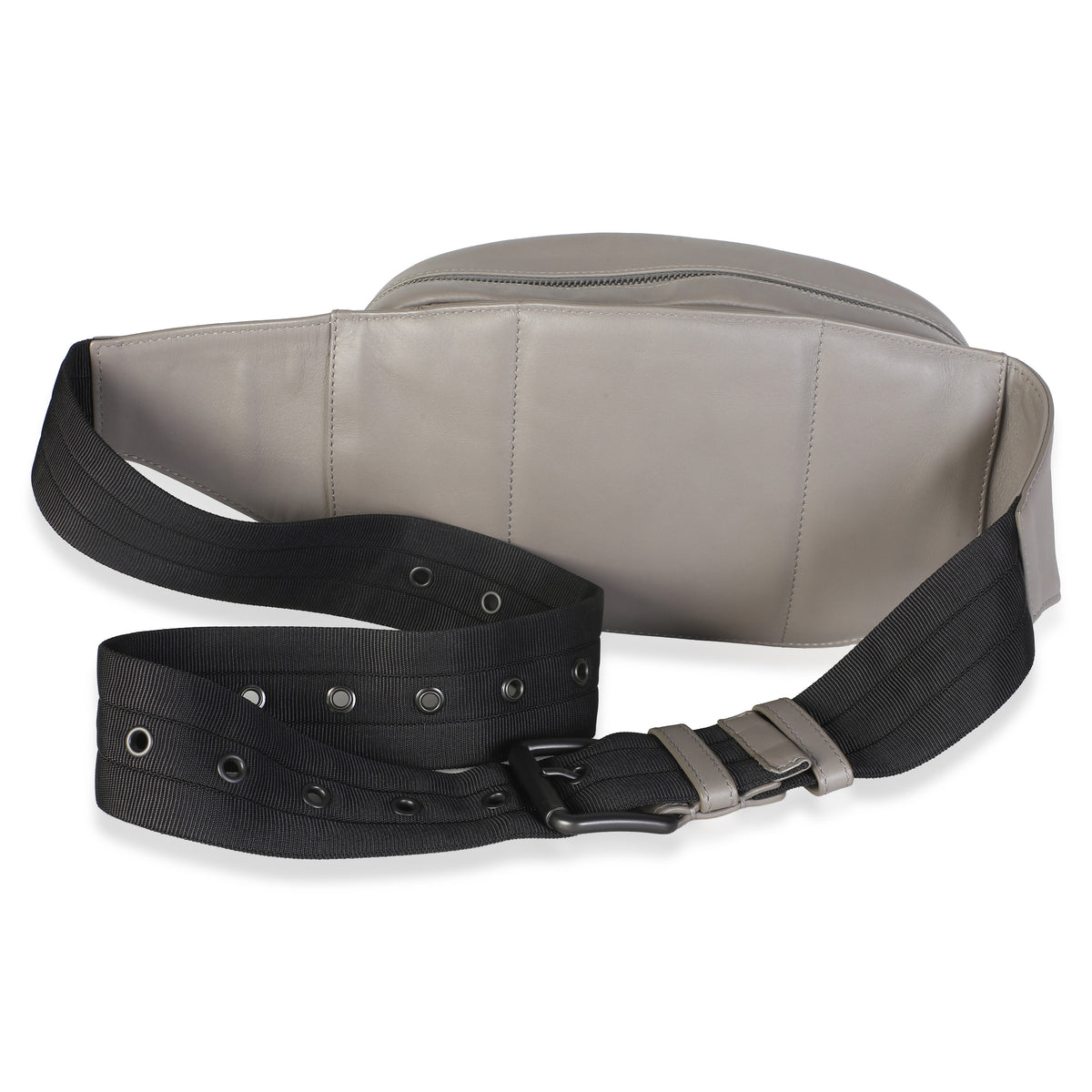 Bottega Veneta Grey Intrecciato Nappa Belt Bag Handbag 4