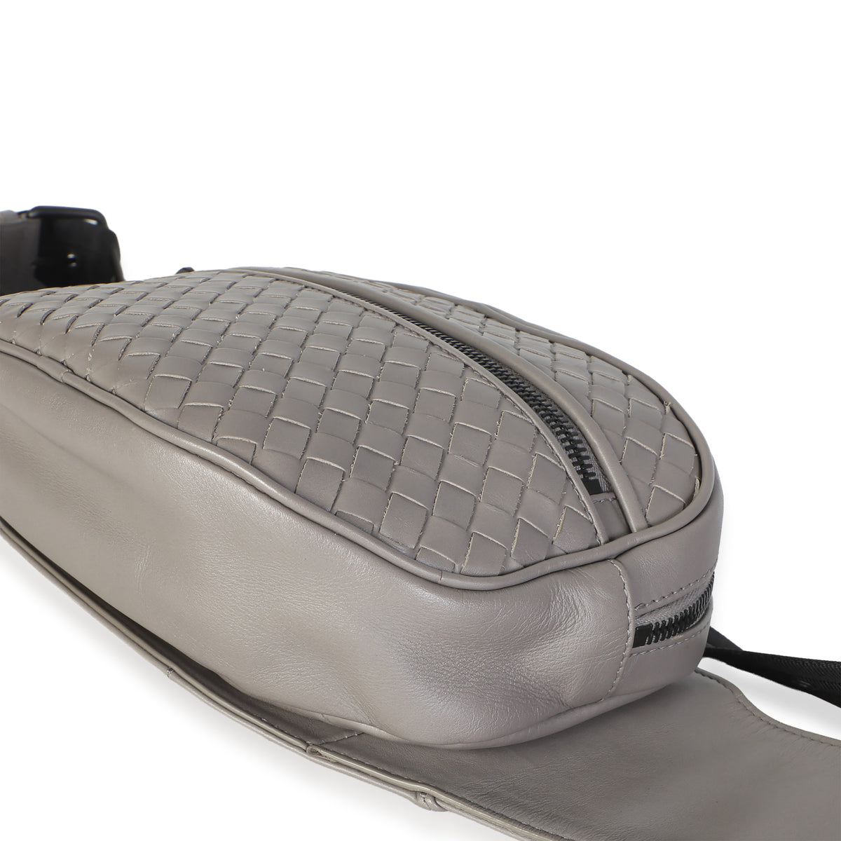 Bottega Veneta Grey Intrecciato Nappa Belt Bag Handbag 6