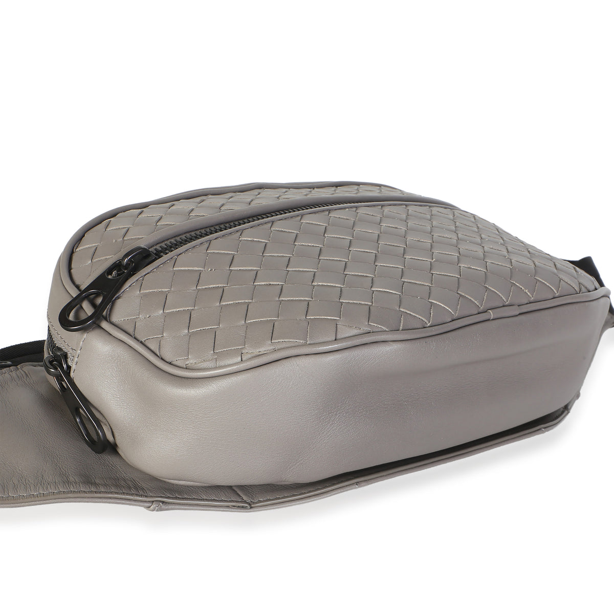 Bottega Veneta Grey Intrecciato Nappa Belt Bag Handbag 7