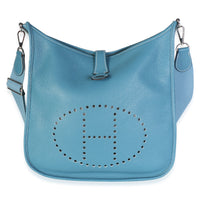 Hermès Bleu Jean Clemence Evelyne III 29 PHW Handbag id