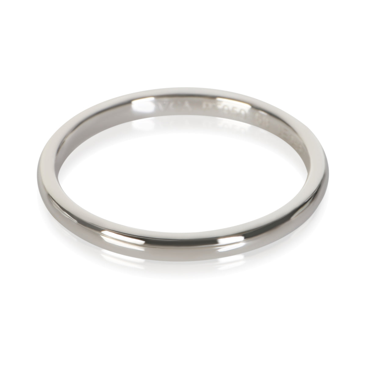 Van Cleef & Arpels Platinum Tendrement 2mm Band fv