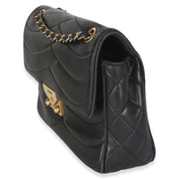 Chanel Black Chevron Lambskin Medium Paris Seoul Pagoda Flap Bag Handbag 2
