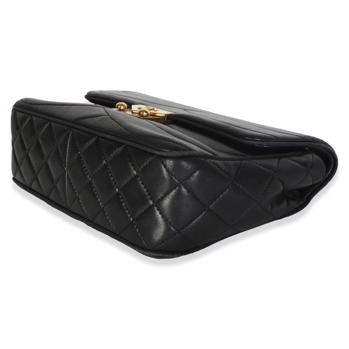 Chanel Black Chevron Lambskin Medium Paris Seoul Pagoda Flap Bag Handbag 6