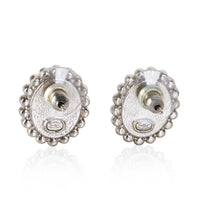 Chanel 2022 Oval Leather & Strass CC Earrings 3