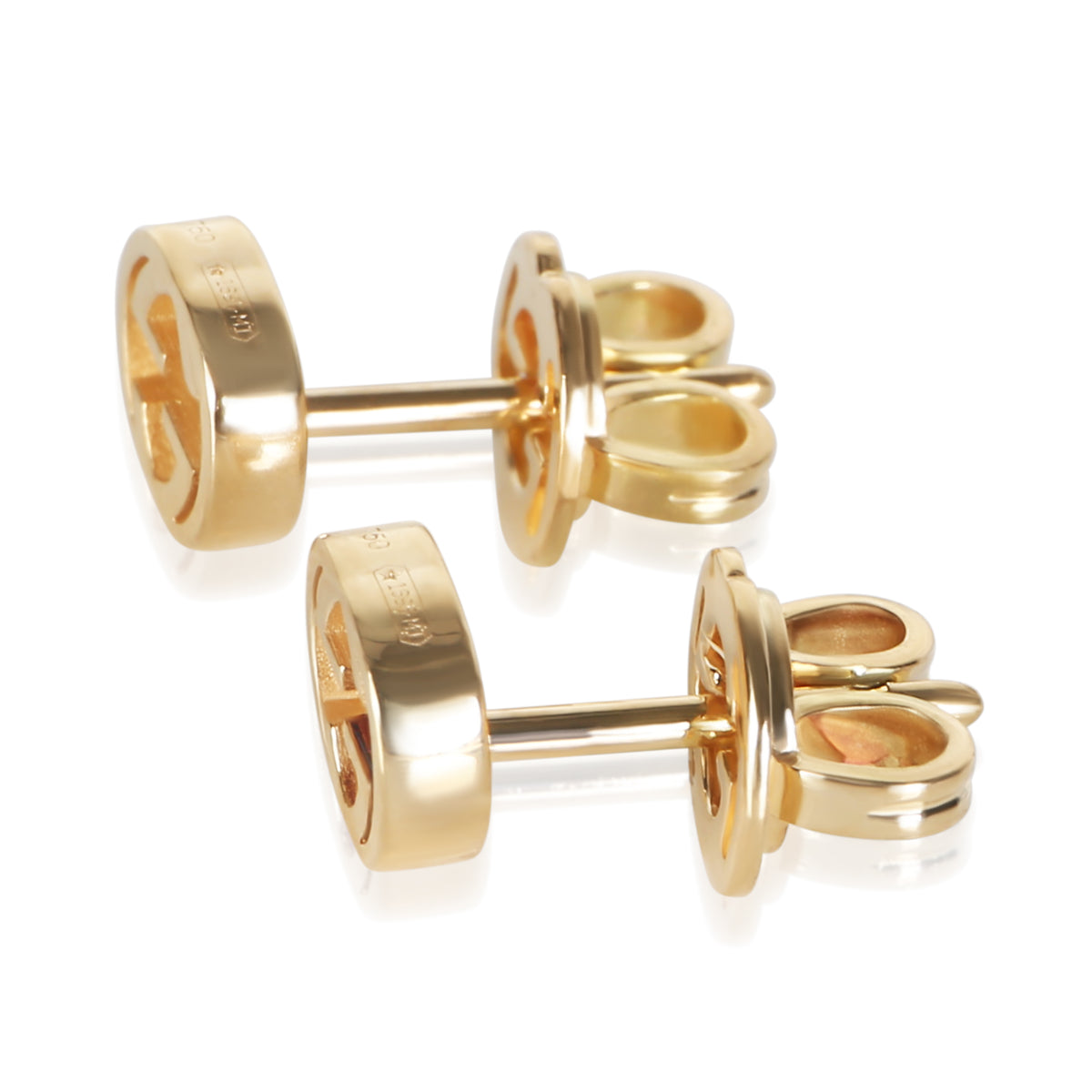 Gucci Yellow Gold Interlocking Earrings 2