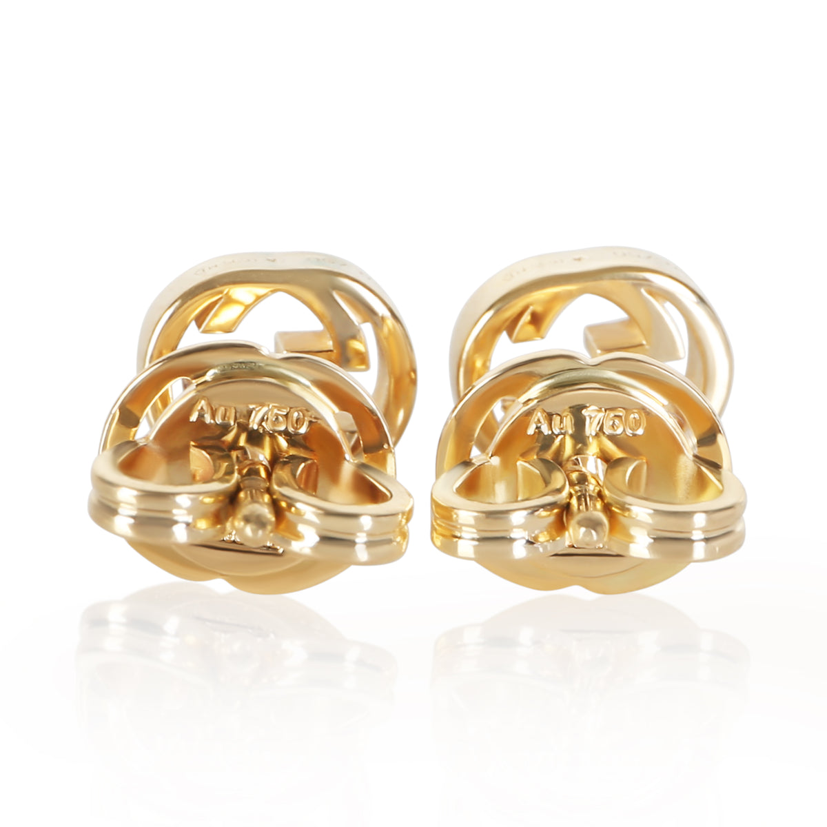Gucci Yellow Gold Interlocking Earrings 3