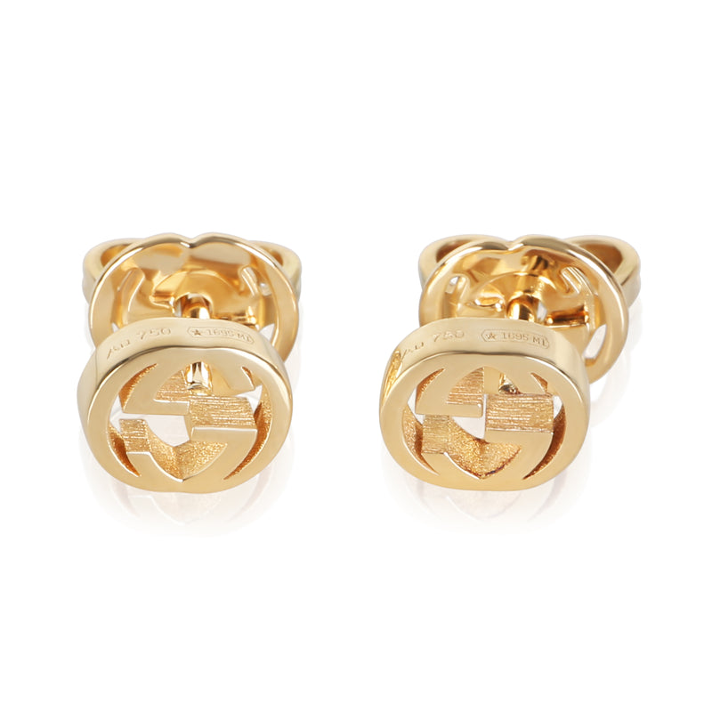 Gucci Yellow Gold Interlocking Earrings fv