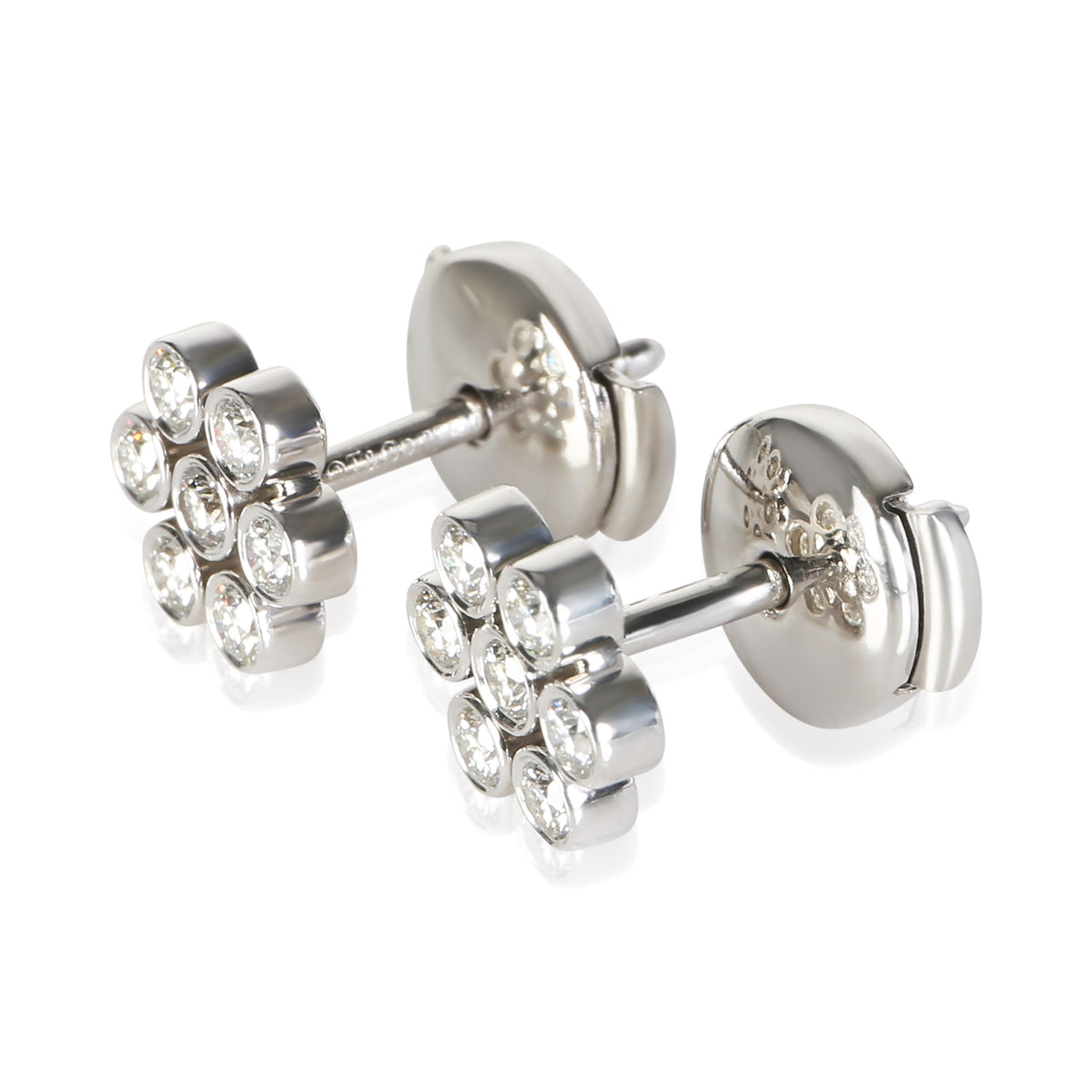 Tiffany & Co. Platinum Diamond Cluster Earrings 2