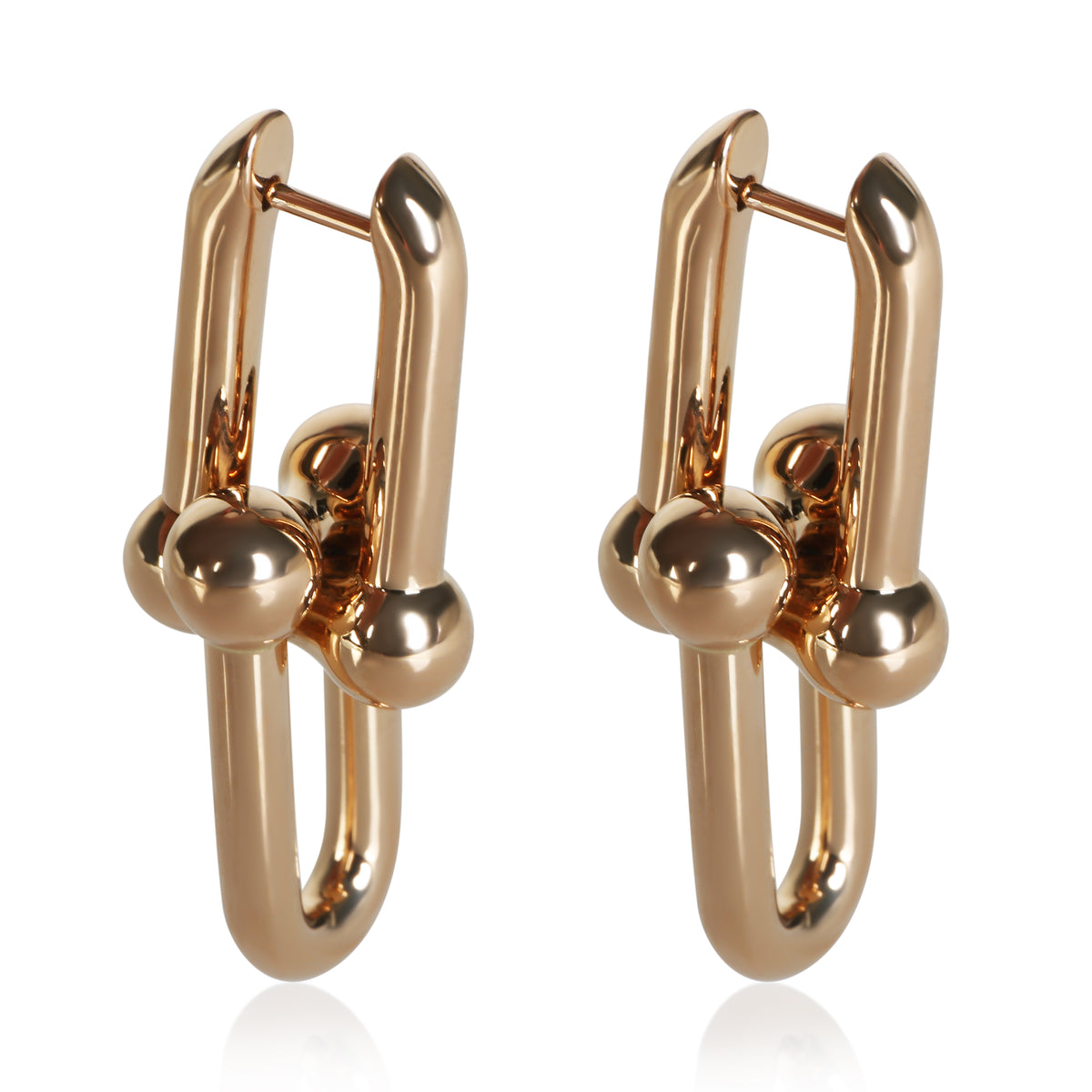Tiffany & Co. Rose Gold Medium Model HardWear Link Earrings 2