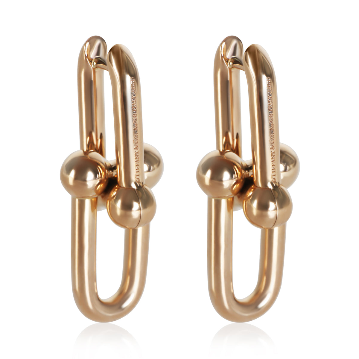 Tiffany & Co. Rose Gold Medium Model HardWear Link Earrings 3