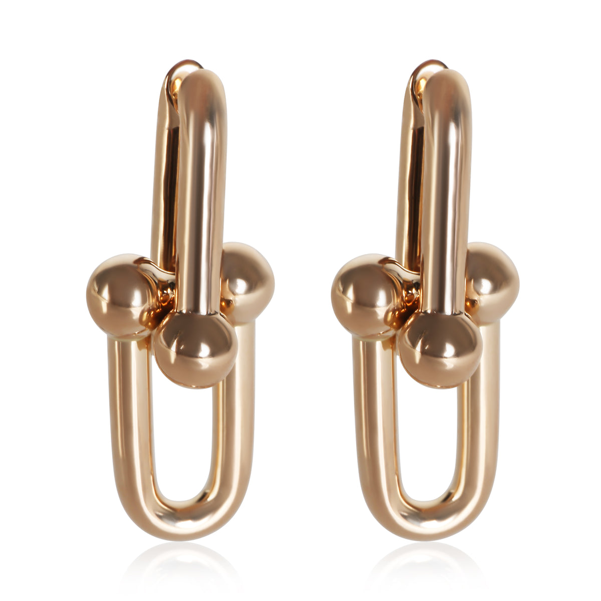 Tiffany & Co. Rose Gold Medium Model HardWear Link Earrings 5