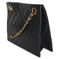 Chanel Vintage Black Quilted Lambskin Small Timeless Shoulder Tote Handbag 3