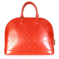 Louis Vuitton Orange Sunset Monogram Vernis Alma GM Handbag 4