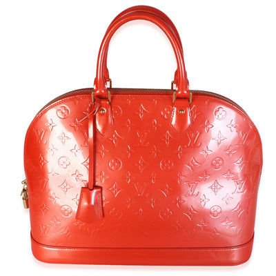 Louis Vuitton Orange Sunset Monogram Vernis Alma GM Handbag id