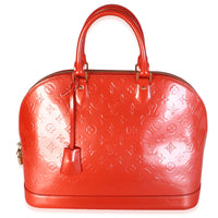 Louis Vuitton Orange Sunset Monogram Vernis Alma GM Handbag id